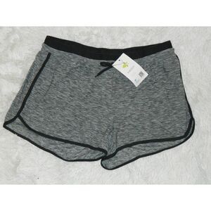 Riboom ‎ Shorts Gray Marbled Women's Running Active  Double Layer Yoga Large
